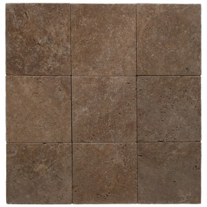 12x12 Noce Tumbled Travertine Paver